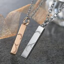 ペアネックレス 大人 ステンレス 刻印 close to me sn11-047-048 ブランド ネックレス ペンダント サージカルステンレス316L 金属ア...