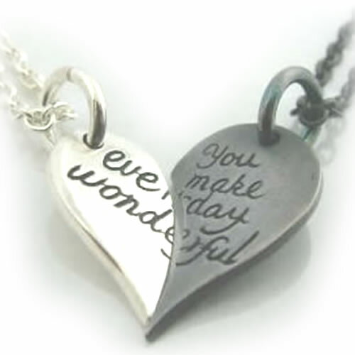 ペアネックレス 大人 シルバー Pure Heart PSN-004 (FISS-MSD) 彼女 彼氏 ペア ネックレス ペンダント デザイン ペアルック 記念...