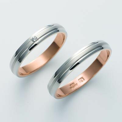 Fissの結婚指輪　マリッジリング プラチナペアリング PT900 18金 ゴールド ブライダルジュエリー プラチナリング 刻印無料 サイズ交換無料 Premium Destiny 赤い運命 M371-M371D ロポーズ 結婚 婚約 結婚記念 1年記念日 一年記念日 送料無料 (6w)(P80)｜アングル2