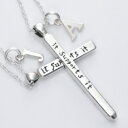 ペアネックレス 大人 誕生石 無料刻印 シルバー Cross of Sympathy 思いやりのクロス Premium Version FISS-T053PV ...