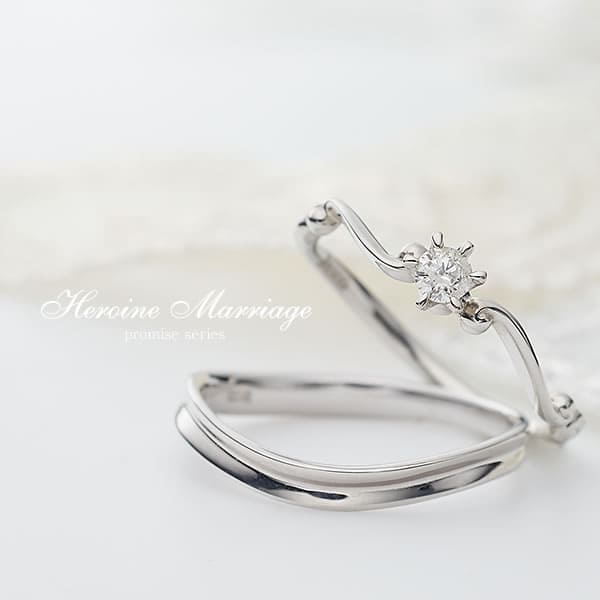 婚約指輪+結婚指輪 ヒロインマリッジ 〜プロミスシリーズ〜 11-4109SV_26-0159K10WG シルバー 刻印無料 偶数号 対応 シンプル ペア 指輪...