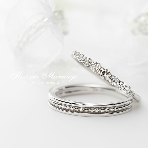 婚約指輪+結婚指輪 ヒロインマリッジ 〜プロミスシリーズ〜 22-4174SV_ 26-2221K10WG シルバー 刻印無料 偶数号 対応 シンプル ペア 指...