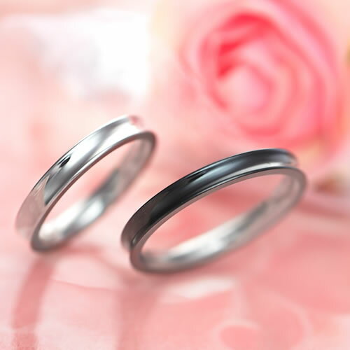 ペアリング ステンレス ヴィー vie R1198BK_a-R1198_a 刻印対応 ペア 指輪 金属アレルギーフリー 7号 9号 11号 13号 15号 17...