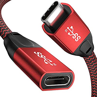 USB type C 延長ケーブル 1.8m USB 3.1 Gen2(10Gbps) タイプc 延長コード 高速データ転送 ナイロン編みusb延長ケーブル -2020 iPad Pro/MacbookAir/Mac mini Touchbar De