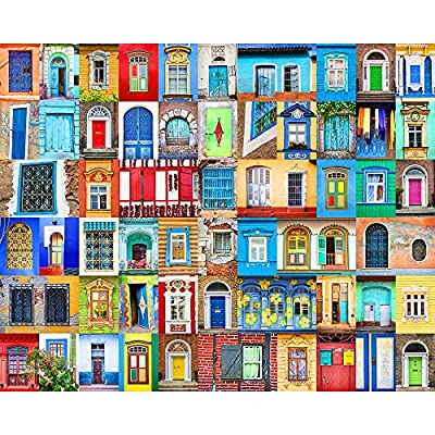 Minisan パズル 1000ピース ジグソーパズル 世界の窓とドア 風景 puzzle （50 x 70 cm）