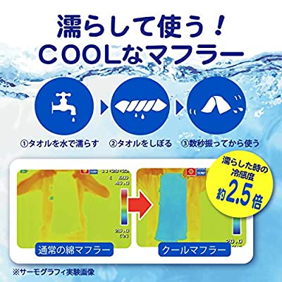 クールタオル 冷却タオル 接触冷感 クールマフラー ガーゼタオル 水で濡らす 携帯ケース 付き ペンギン グレー 16cm×90cm ( 冷感 冷却 夏 熱中症対策 ひんやり ガーゼ 日本製 泉州 タオル )