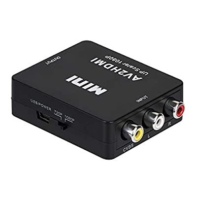 RCA to HDMIϊRo[^[ AV to HDMI ϊ RCA-HDMIR|Wbg A_v^[ RAC/AV HDMIϊ CVBS AV - HDMI rfII[fBIϊA_v^ ] 𑜓x 1080p/720pΉ US