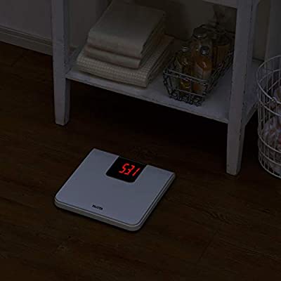 タニタ 体重計 デジタル 大画面 LED ホワイト HD-395 WH 乗るだけで電源オン