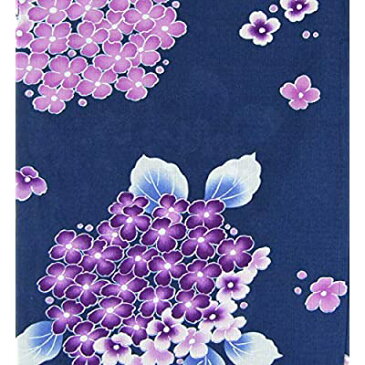 女の子 ゆかた単品 紫陽花 wko4 (130サイズ)