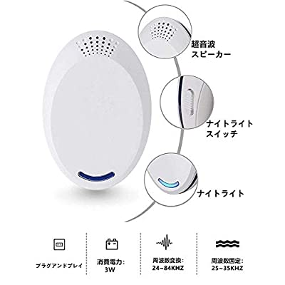 Leqiネズミ駆除機害虫撃退器周波数変換+固定超音波式虫除け器鼠/ゴキブリ/蚊/虫/アリ/ノミ/ハエ/ダニ/シロアリ/ハチ/クモ対策器省エネ静音無毒子供やペットに安心日本語取扱説明書付き(4)