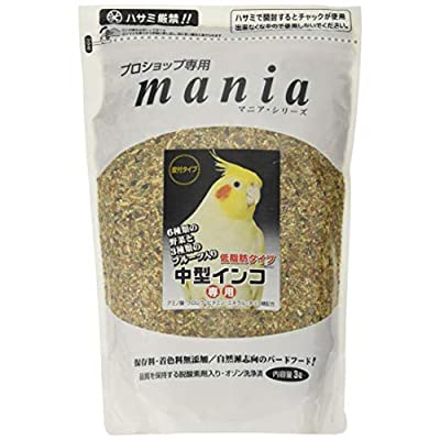 mania(マニア) プロショップ専用 中型インコ低脂肪 3Lブランド色モデル商品説明本体サイズ (幅X奥行X高さ) :18.5×10×32.5cm本体重量:2.16kg内容量:3000ml原産国:日本大人気のマニアシリーズ中型インコ専用に...