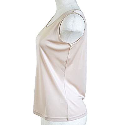 シルク シンプル タンクトップ 絹100％ レディース 天然素材 肌に優しい 紫外線対策 カラバリ5色 XL ベージュ