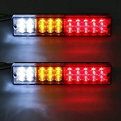 Karun トレーラーテールランプ led 12V/24V 防水 汎用 トラック/ローリー/シップに適用 車検対応 2個入り 3