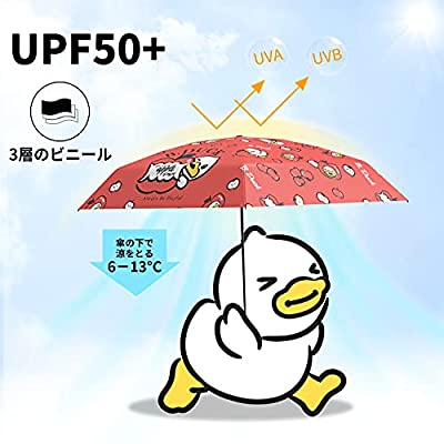 BP SUNNY レディース 折りたたみ傘 丈夫 軽量 晴雨兼用 100 完全遮光 超撥水 紫外線遮蔽 日傘 UVプルーフ upf50+ 可愛い 漫画の折りたたみ傘 高校生 子供