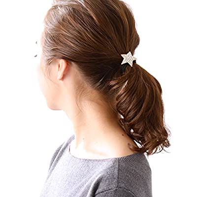 [ヴァンテーヌ] VINGTAINE ラインストーン スター ヘアゴム ヘアアクセサリー ビジュー H-908-G- ゴールド