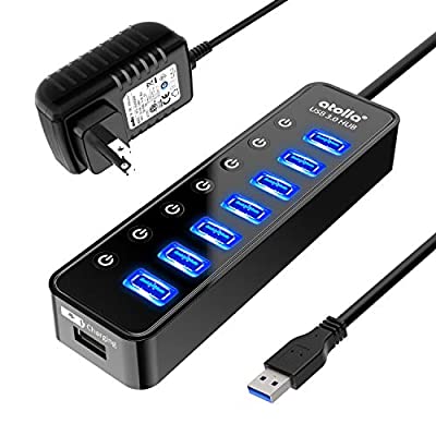 USB nu atolla USB 3.0 Hub 7|[g + 1[d|[g, USBg Ztp[/oXp[ yUSB 3.0 HUB ƗXCb`tE5V/4A ACA_v^tE100cm USBP[uz