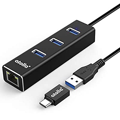 atolla USB3.0nu L LAN RJ45 A_v^, USB HUB 3|[g LAN RJ45 nu1|[g1000Mbps g USB Cnu Type c ϊA_v^[t