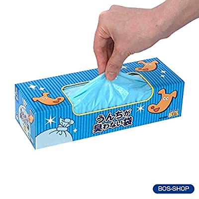 驚異の防臭袋 BOS (ボス) うんちが臭わない袋 ペット用 うんち 処理袋【袋カラー：ブルー】 (Lサイズ 90枚入) 2