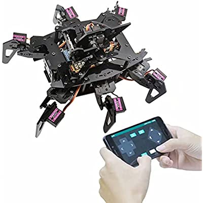 Adeept 多機能教育ロボット DIY電気キット 6足 ライン追跡 障害物回避 モバイルコントロール 電子工作 プログラミング ロボットキット 10代と大人向け Raspberry Pi 4/3 Modell B + / Bと互換性がありますブランド色モデル商品説明【注意してください】：Raspberry Piをベースにした完全なヘキサポッドスパイダーロボットキット（RPi 4 / 3B / 3B + / 2B / 2B +と互換性があり、Raspberry Piは付属していません）。2x18650バッテリー（別売り）を搭載。 ご自身でバッテリーを用意してください。【STEAM教育用ロボット】：このキットを通して、ロボットの基本的な概念を理解することができます。 スタンダードロボットキットは、初心者や興味がある方に対して非常に適しています。 独立した研究にもお勧めです。【多機能】：openCVに基づくオブジェクト認識、追跡、モーション検出が可能です; C / Sアーキテクチャ-PC上のGUIAPPによってリモート制御できます。ws2812 RGB LED ??多様なカラーに変更でき、テクノロジー感がたっぷりです。 リアルタイムにビデオ送信できます。【簡単に組み立てとコーディング】：イラスト付きのPDFマニュアルが用意されており、RaspberryPiロボットを段階的に組み立てることができます。 美しく実用的なGUIプログラム（WindowsおよびLinuxオペレーティングシステムと互換性があります）を備えた、理解しやすいPythonコードが提供されています。【マニュアルダウンロード】： Video:RaspClawsは、Raspberry Piをベースにしたバイオニックヘキサポッドスパイダーロボットで、初心者や専門家がAI、ロボット工学、プログラミング、電子機器を学ぶために設計されています。 ロボットの組み立てをすばやく完了することができる、詳細で図解されたマニュアルを作成しました。ビデオ：://www.adeept.com/video/detail-108.htmlチュートリアルのダウンロード：パッケージリスト：1セットのアクリルプレート1x Adeept Robot HAT1x Raspberry Piカメラ（ケーブル付き）1xMPU6050ジャイロセンサーモジュール15xAD002サーボ4x Adeept WS2812 RGBLEDモジュール1xバッテリーホルダーセット1xクロスソケットレンチ2xクロスドライバー（小* 1および大* 1）1x巻線パイプその他の必要な付属品（ワイヤー、ナット、ネジ、銅製スタンドオフなど）