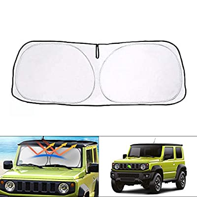 Cartist スズキ ジムニー フロントサンシェード ジムニーシエラ JIMNY フロントガラス サンシェード シェードカーテン マルチサンシェード JB64 JB74 H30.7-現行 遮光率99% シェード 日よけ 車種専用 UVカット カスタ