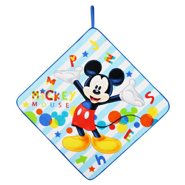 ループ付きハンドタオル ミッキーマウス Mickey 入園準備 入園祝い 卒園プレゼント 入学お祝い お誕生日プレゼント お別れのプレゼントf60