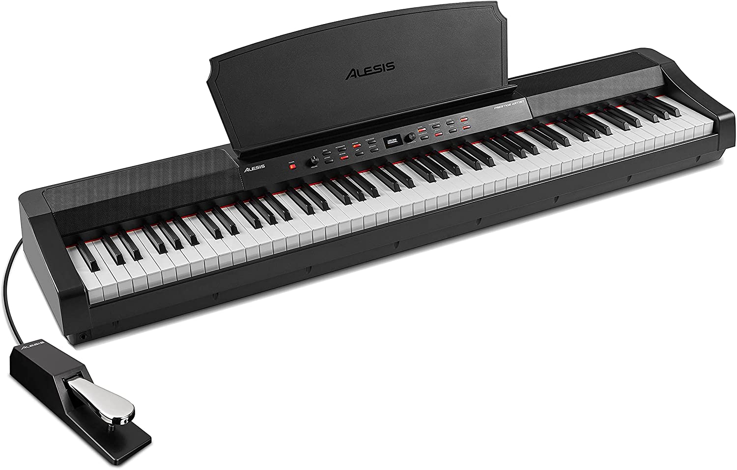 【公式 / 送料無料】Alesis 電子ピアノ 88鍵盤 フルサイズ ハンマーアクションキーボード 30種類の内蔵サウンド/スピーカー搭載/サスティンペダル・譜面台付属 Prestige Artist