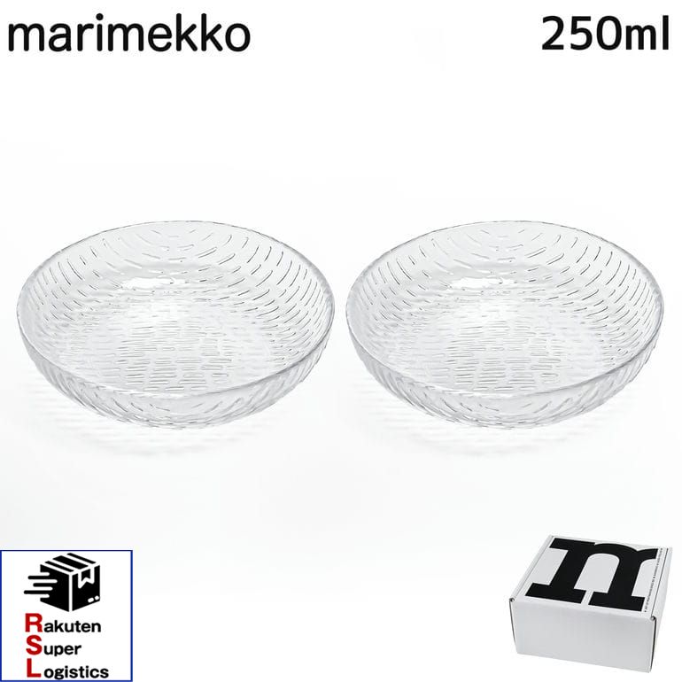 最強配送 マリメッコ marimekko ボウル 250ml ペア 2個セット 深鉢 SYKSY スゥクス 秋の雨 クリア 73186 073186 100 洋食器 テーブルウェア 北欧食器 北欧デザイン【RSL】