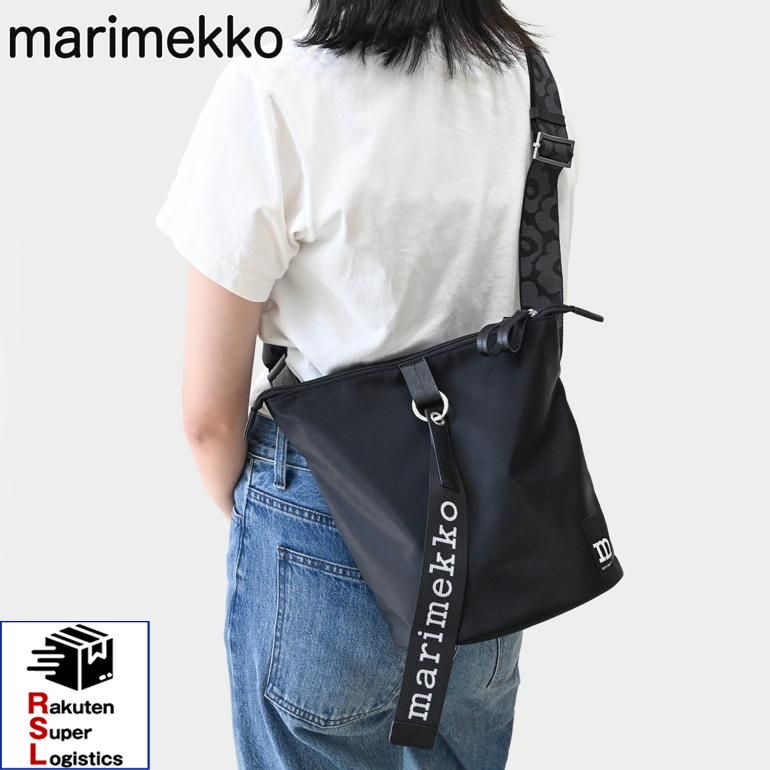 Rakuten - 最強配送 マリメッコ marimekko ショルダーバッグ クロスボディ キャリー オール ソリッド レディース ブラック 91923 091923 009 北欧雑貨 北欧デザイン【RSL】