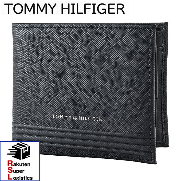 TOMMY HILFIGER - 最強配送 トミーヒルフィガー 高品質ヨーロッパ輸入モデル TOMMY HILFIGER 二つ折り財布 小銭入れ付 BUSINESS CC AND COIN ブラック AM0AM13259 BDS BLACK ウォレット 折財布【RSL】