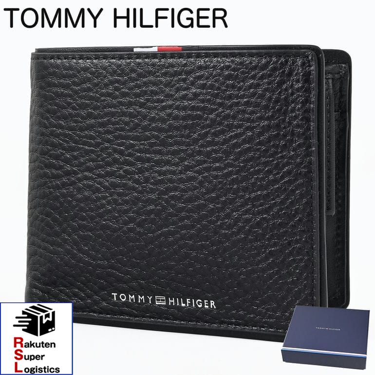 TOMMY HILFIGER - 最強配送 トミーヒルフィガー 高品質ヨーロッパ輸入モデル TOMMY HILFIGER 二つ折り財布 小銭入れ付き CORP CC AND COIN ブラック AM0AM13740 BDS BLACK ウォレット 折財布【RSL】