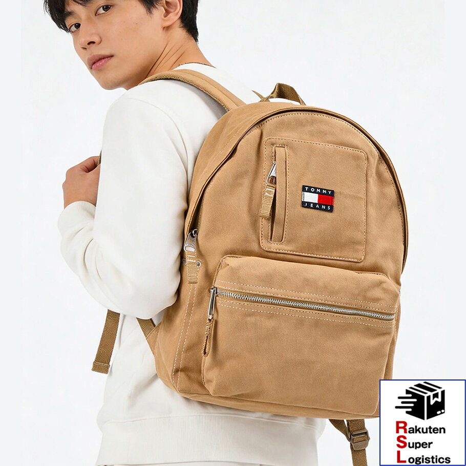 Rakuten - スーパーSALE限定3つエントリーで21倍確定●最強配送 トミーヒルフィガー 高品質ヨーロッパ輸入モデル TOMMY HILFIGER バッグ バックパック リュック レディース メンズ TOMMY JEANS UTILITY ベージュ AM0AM13892 AEN DARK【RSL】