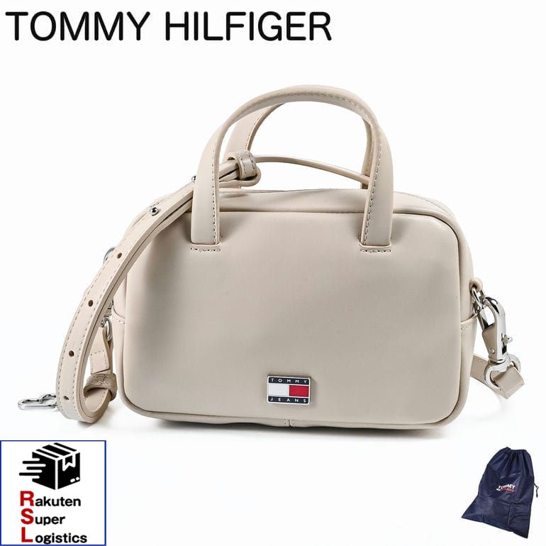 最強配送 トミーヒルフィガー 高品質ヨーロッパ輸入モデル TOMMY HILFIGER ショルダーバッグ レディース TOMMY JEANS TRUNK CROSSOVER アイボリー AM0AM18084 ABY SAND【RSL】