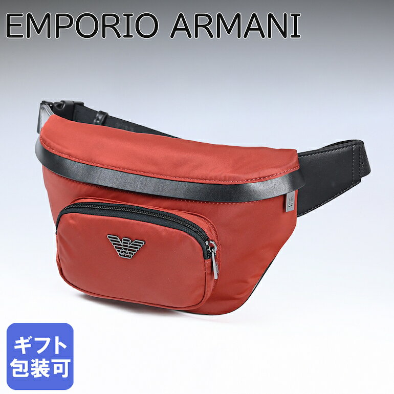 【10%OFF】エンポリオ アルマーニ EMPORIO ARMANI ボディバッグ ベルトバッグ ウエストバッグ 2023AW イーグルプレート メンズ オレンジ Y4O238 Y217J 80559 父の日