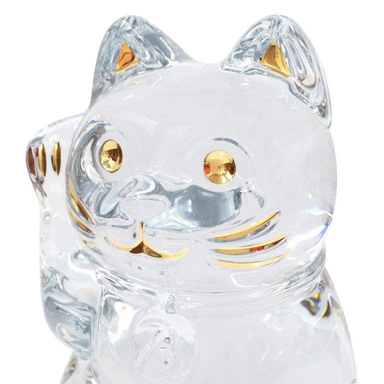 【名入れ可有料】バカラ Baccarat フィギュア 招き猫 まねき猫 縁起物 高さ25cm XL...