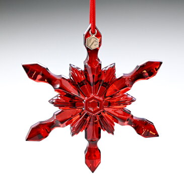 9/11 1:59までエントリーP10倍バカラ Baccarat オーナメント ノエル スノーフレーク 2014年 クリスマス レッドミラー 2808330