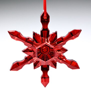 9/11 1:59までエントリーP10倍バカラ Baccarat オーナメント ノエル スノーフレーク 2014年 クリスマス レッドミラー 2808330