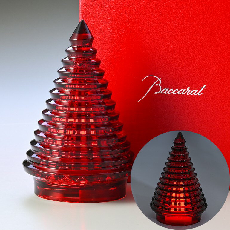 バカラ Baccarat クリスタルフィギュア 2022年新作 クリスマスツリー アイ 13cm レッド LEDキャンドルホルダー オブジェ 置物 インテリア 2814966 【スペシャルラッピング660円(別売り)】｜ 食器 クリスタルのサムネイル