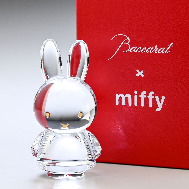 バカラ Baccarat クリスタルフィギュア 2022年新作 ミッフィー Miffy Bunny Sculpture Clear and 20k Gold 兎 うさぎ ラビット オブジェ 置物 インテリア 2815127