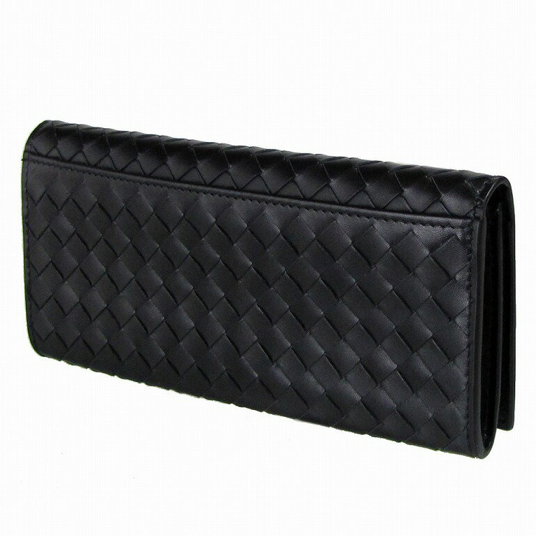 【エントリー10倍★24日20:00から27日9:59】ボッテガヴェネタ 財布 BOTTEGA VENETA ブラック 120697 V4651 1000 長財布(札/カード) 箔押し名入れ可（工賃別売り）