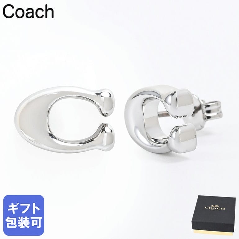 Rakuten - コーチ COACH ピアス スタッドピアス シグネチャー Cロゴ レディース シルバー 369816RHO030 ジュエリー アクセサリー【スペシャルラッピング660円(別売り)】
