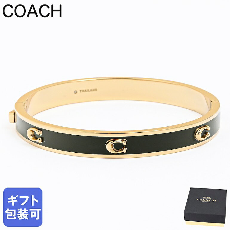 Rakuten - コーチ COACH バングル ブレスレット シグネチャー Cロゴ レディース ブラック ゴールド 422719GLD001 ジュエリー アクセサリー【スペシャルラッピング660円(別売り)】