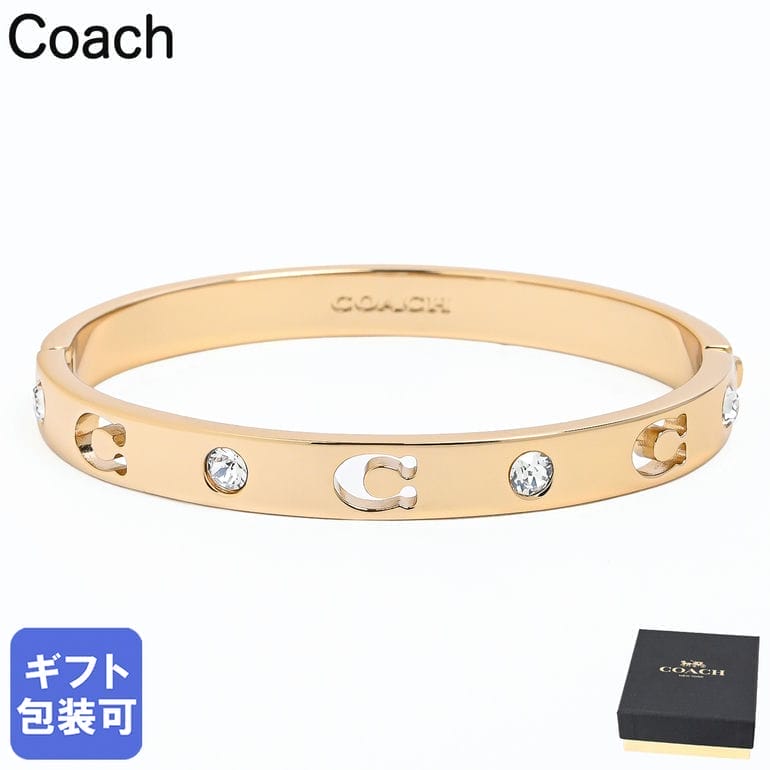 Rakuten - コーチ COACH バングル ブレスレット Cロゴ クリスタル レディース クリア ゴールド 440616GLD710 ジュエリー アクセサリー【スペシャルラッピング660円(別売り)】