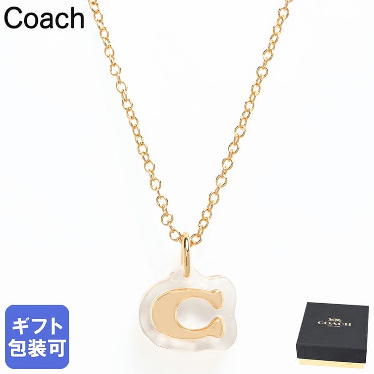 Rakuten - コーチ COACH ネックレス シグネチャー Cロゴ ルーサイト レディース ゴールド 541351GLD710 ジュエリー アクセサリー【スペシャルラッピング660円(別売り)】