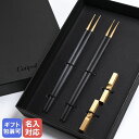 クチポール Cutipol GOA ゴア ブラック/ゴールド 2膳セット 箸/箸置き 夫婦箸 チョップスティック 22cm 洋食器【名入れ対応】 【スペシャルラ...