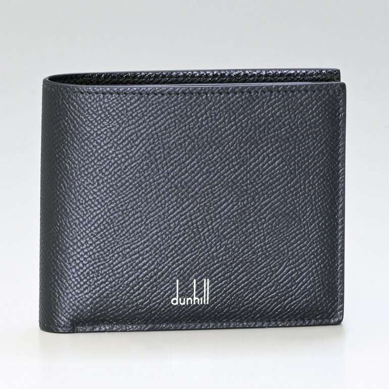 ダンヒル dunhill 二つ折り財布 メンズ CADOGAN カドガン レザー ブラック DU18F2320CA001 箔押し名入れ可（工賃別売り）【スペシャルラッピングB対応(別売り)】