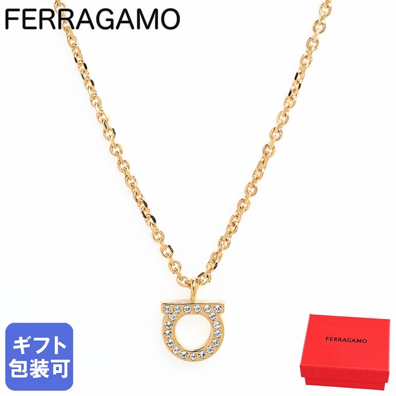 フェラガモ Salvatore Ferragamo サルヴァトーレフェラガモ ネックレス ガンチーニ レディース ゴールド クリスタル 760131 696654 0696654 ジュエリー【スペシャルラッピング660円(別売り)】