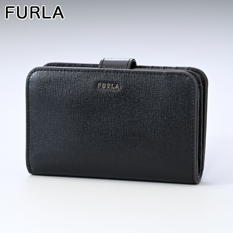 フルラ 二つ折り財布 レディース 【10%OFF】【名入れ可有料】 フルラ FURLA 二つ折り財布 レディース バビロン コンパクト NERO ネロ PCX9UNO B30000 O6000 箔押し名入れ 父の日 【スペシャルラッピングB対応(別売り)】