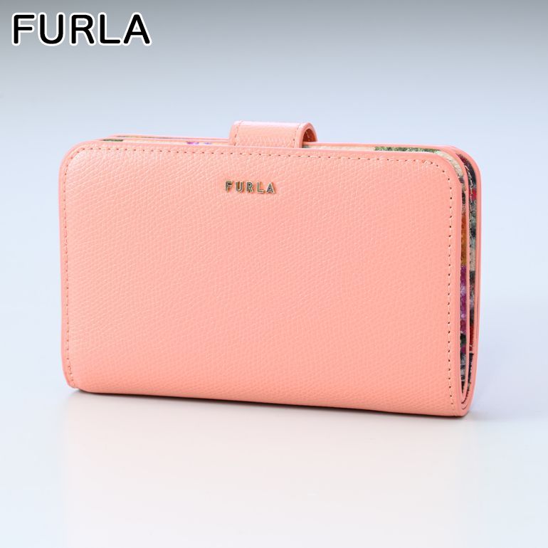 【名入れ可有料】 フルラ FURLA 二つ折り財布 レディース バビロン コンパクト ポンペルノ トニ バレリーナ PCX9UNO BX0609 1001S 箔押し名入れ【スペシャルラッピングB対応(別売り)】