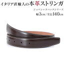 ストリンガ(ズボン用替えベルト) バックルなし 幅3cm ウエスト約127cmまで ジョバンニ モロ ヌバック 【ジョルジオ スタメッラ】