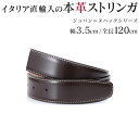 ストリンガ(ズボン用替えベルト) バックルなし 幅3.5cm ウエスト約107cmまで ジョバンニ モロ ヌバック 【ジョルジオ スタメッラ】